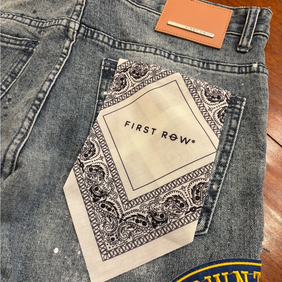 Distressed Patchwork First Row Jeans - Picture 3 of 7